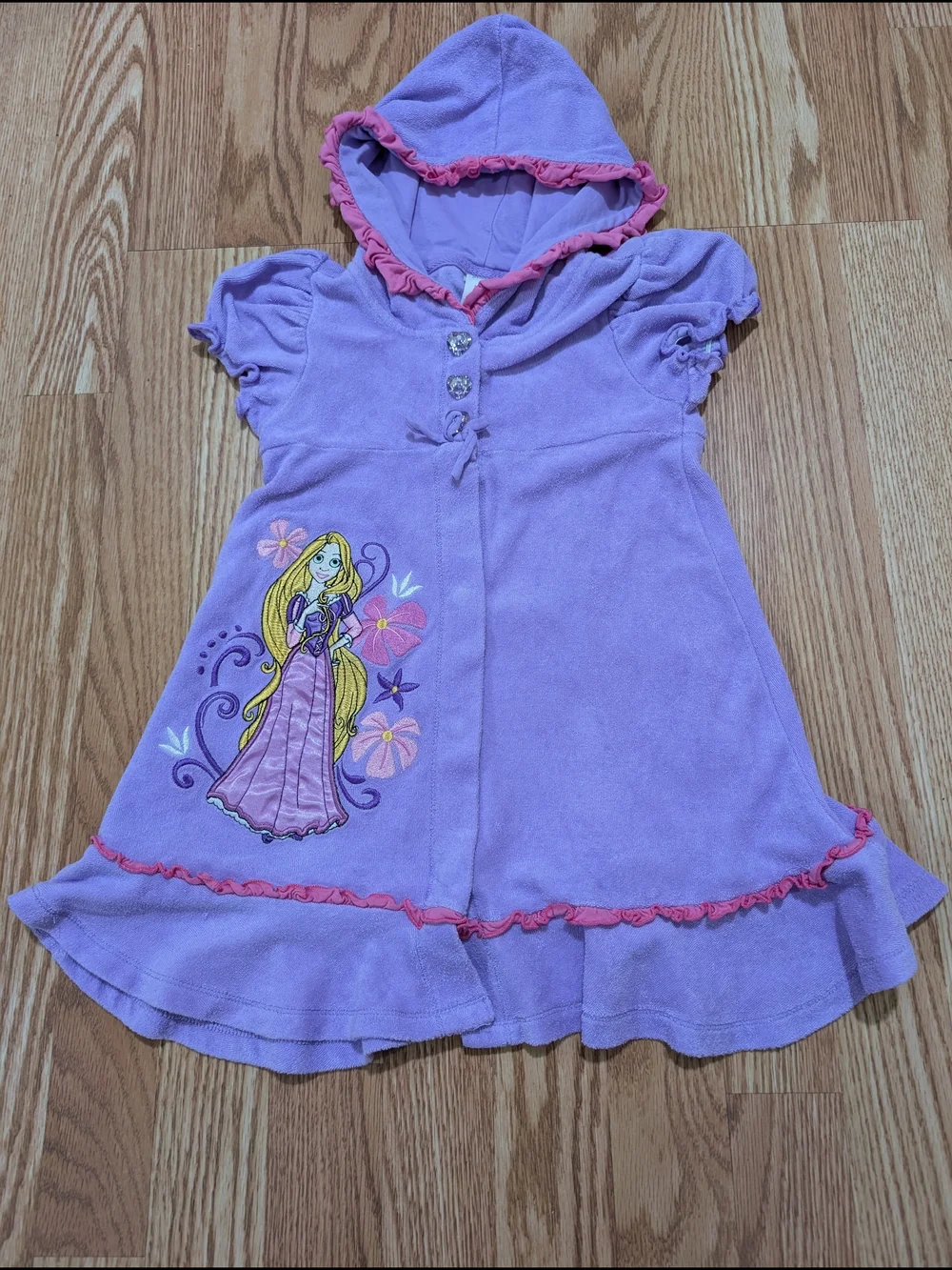 Disney Rapunzel Hooded Towel Swim Cover-up 5/6